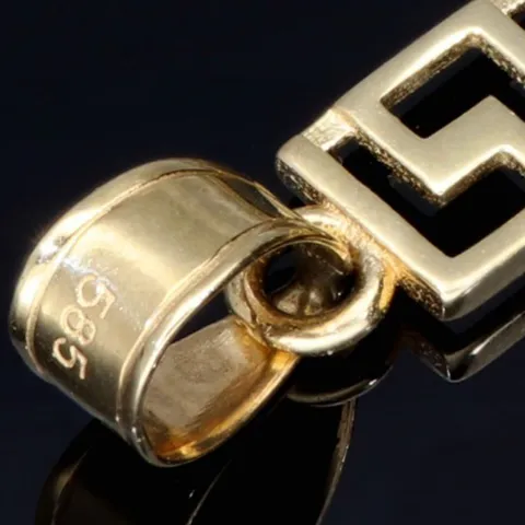 Jesus Christus Kruzifix - Anhänger aus Gold 14k (585er) Gelbgold und Weißgold