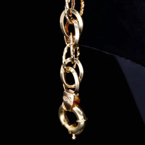 Schönes Bicolor Goldarmband für Damen aus edlem 585 14K Weißgold und Gelbgold (ca. 19 cm Länge)