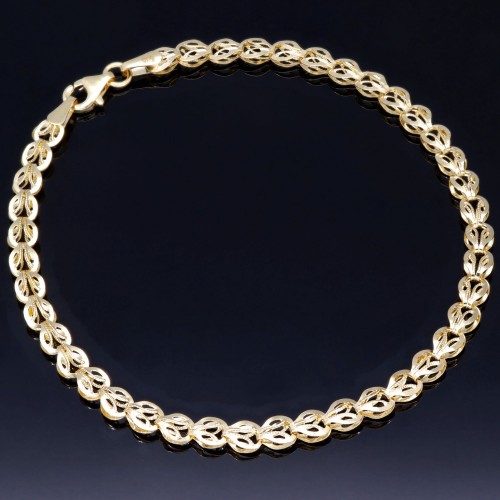 Exquisites Armband in edlem Design aus hochwertigem 14K 585 Gold (Gelbgold) ca. 20 cm Länge