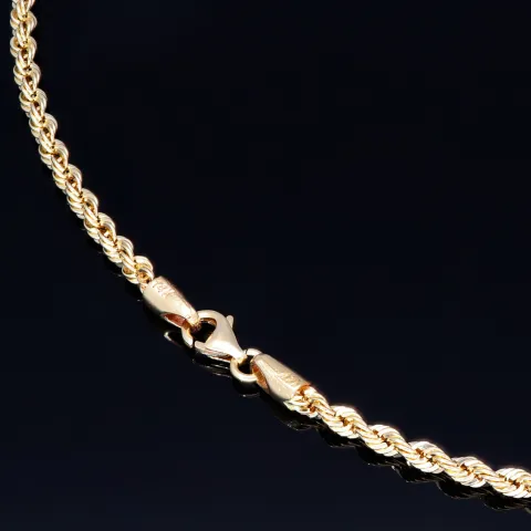 Funkelnde Kordelkette in ca. 60 cm Länge aus hochwertigem 585er Gold 14k ca. 2mm Breite
