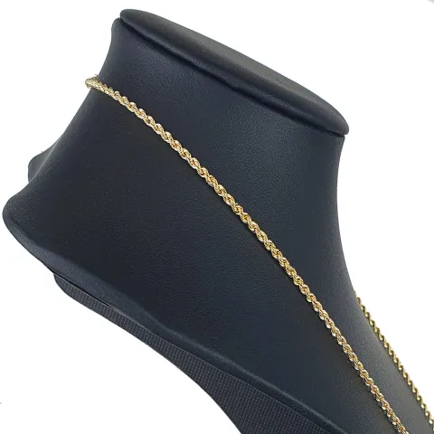 Funkelnde Kordelkette in ca. 60 cm Länge aus hochwertigem 585er Gold 14k ca. 2mm Breite