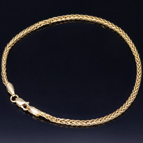 Funkelndes Goldarmband / Fuchsschwanzarmband in stilvollem Design aus hochwertigem 14K 585 Gold (Gelbgold) ca. 20 cm Länge