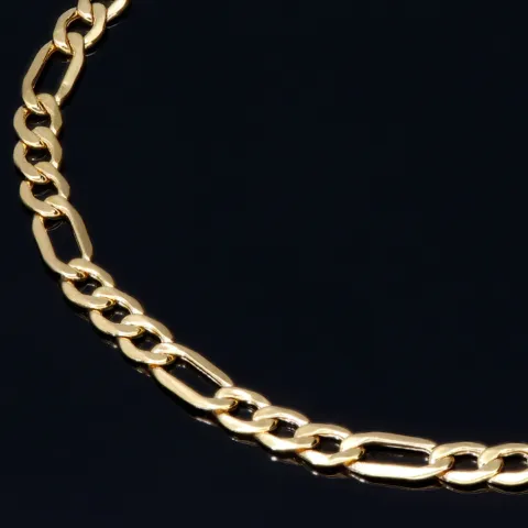 Edles Figaro Armband in hochwertigem 585 14k Gold, ca. 2,5mm breit, 20cm lang