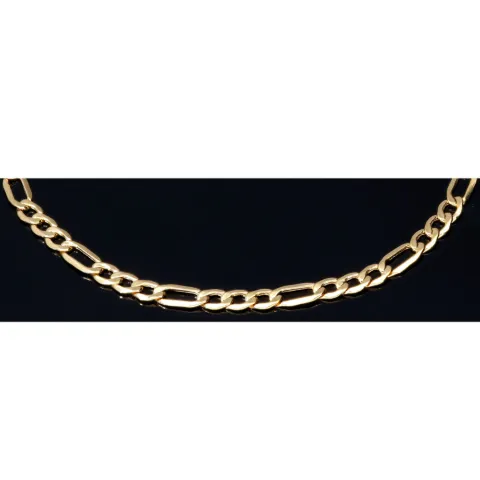 Edles Figaro Armband in hochwertigem 585 14k Gold, ca. 2,5mm breit, 20cm lang