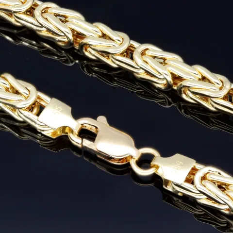 Exklusive Königskette aus 585er Gelbgold (14k)- ca. 70cm lang, 5mm breit