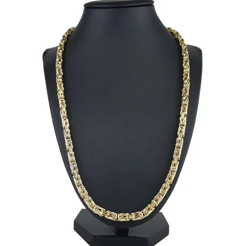 Exklusive Königskette aus 585er Gelbgold (14k)- ca. 70cm lang, 5mm breit