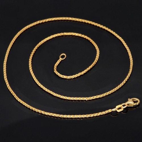 Sehr schöne, kürzere Goldkette aus glänzendem 14k / 585 Gold ca. 43cm, 1,2mm