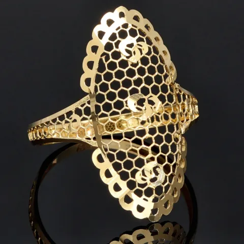 Feiner Damenring aus edlem 585 14K Gold Ringgröße ca. 57-58