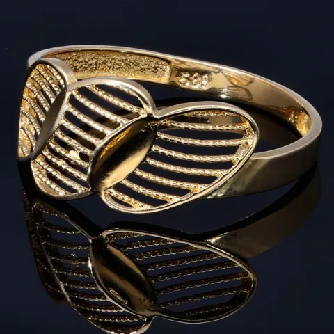 Exklusiver Ring in modernem Design aus hochwertigem 585 14K Gold Ringgröße ca. 57