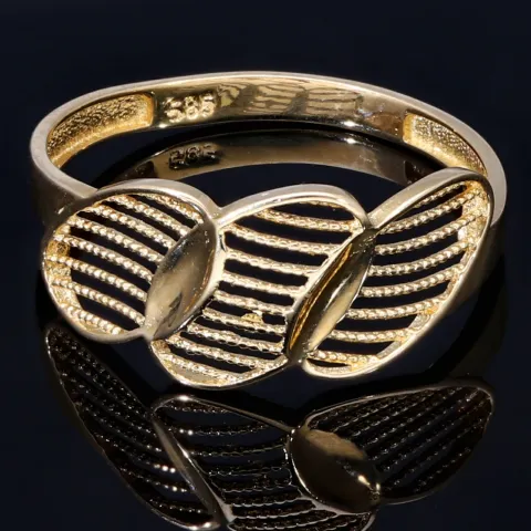 Exklusiver Ring in modernem Design aus hochwertigem 585 14K Gold Ringgröße ca. 57