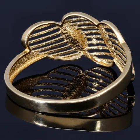 Exklusiver Ring in modernem Design aus hochwertigem 585 14K Gold Ringgröße ca. 57