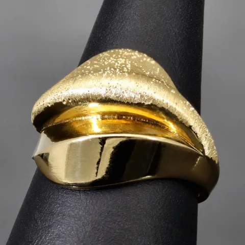 Damenring mit außergewöhnlichem Design in edlem14K 585er Gold Ringgröße (ca. 54)