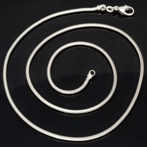 Edle Schlangenkette für Damen aus massivem 585er (14k) Weißgold in 50 cm ca. 4,7g