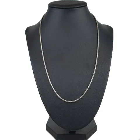Edle Schlangenkette für Damen aus massivem 585er (14k) Weißgold in 50 cm ca. 4,7g