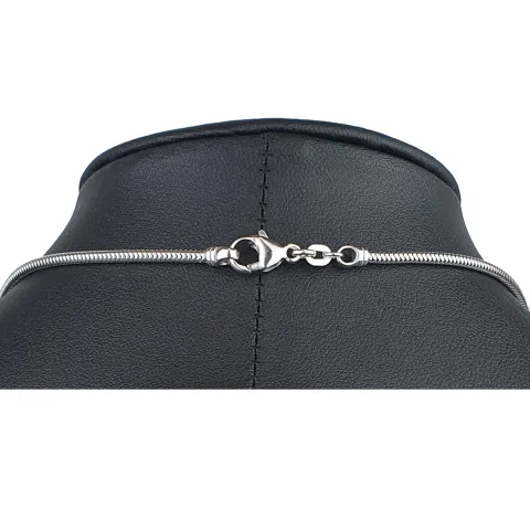 Edle Schlangenkette für Damen aus massivem 585er (14k) Weißgold in 50 cm ca. 4,7g