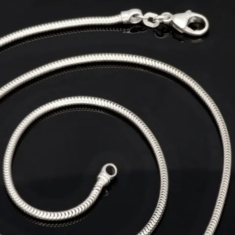 Edle Schlangenkette für Damen aus massivem 585er (14k) Weißgold in 50 cm ca. 4,7g