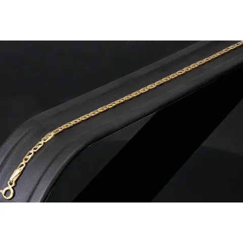 Edles Gold-Armband aus 585er 14k Gelbgold in ca. 19cm Länge und 2,5mm Breite