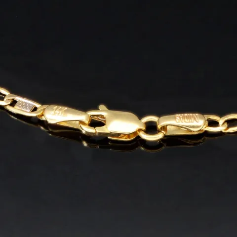 Armband aus 585er (14k) Bicolor Gold (Gelbgold und Weißgold) in ca. 19 cm Länge und 2,5mm Breite