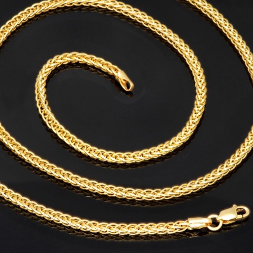 Hochwertige Goldkette / Fuchsschwanzkette in filigranem Design in edlem 585 14k Gold (ca. 55cm lang, 3mm breit)