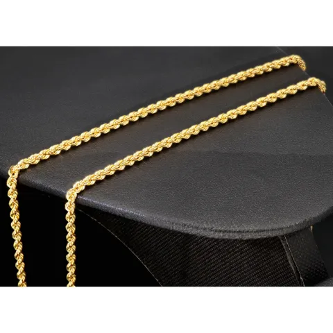 Edle Kordelkette in ca. 60 cm Länge aus hochwertigem 585er Gold 14k ca. 2,5 mm Breite