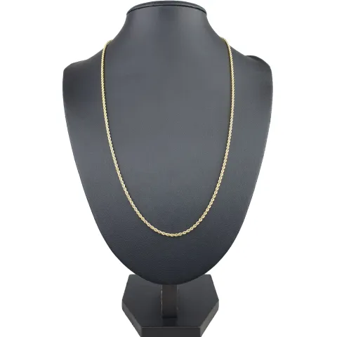 Funkelnde Kordelkette in ca. 60 cm Länge aus wertvollem 585er Gelbgold 14k ca. 2mm Breite
