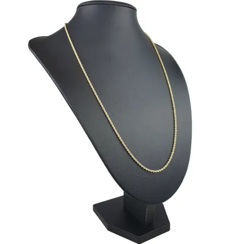 Funkelnde Kordelkette in ca. 60 cm Länge aus wertvollem 585er Gelbgold 14k ca. 2mm Breite