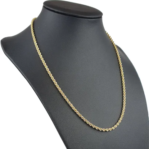 Kurze, funkelnde Kordelkette in ca. 45cm Länge aus edlem 14K 585 Gold ca. 2,5mm Breite