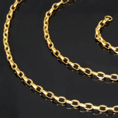 Funkelnde Ankerkette aus edlem Gold (9K, 375 ca. 2,1g Gelbgold) ca. 50cm, 3mm