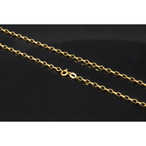 Funkelnde Ankerkette aus edlem Gold (9K, 375 ca. 2,1g Gelbgold) ca. 50cm, 3mm