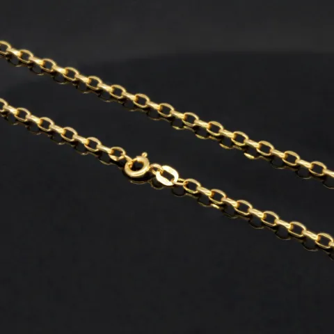 Funkelnde Ankerkette aus edlem Gold (9K, 375 ca. 2,1g Gelbgold) ca. 50cm, 3mm