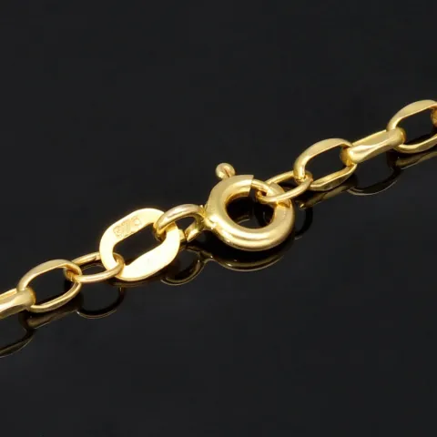 Funkelnde Ankerkette aus edlem Gold (9K, 375 ca. 2,1g Gelbgold) ca. 50cm, 3mm