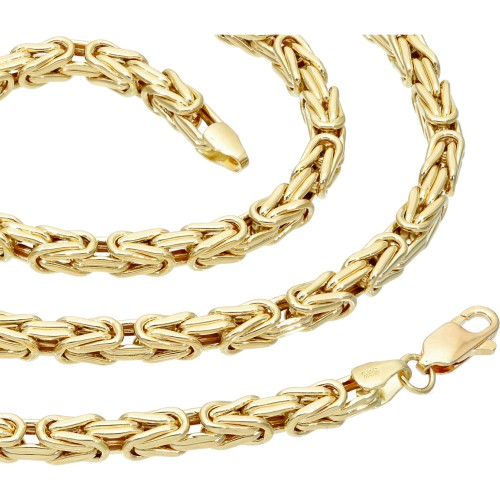 Königskette aus 585er Gelbgold (14k)- 55cm lang, 4 mm breit, 21 g