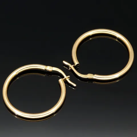 Elegante, klassische Creolen aus edlem 9K / 375 Gelbgold