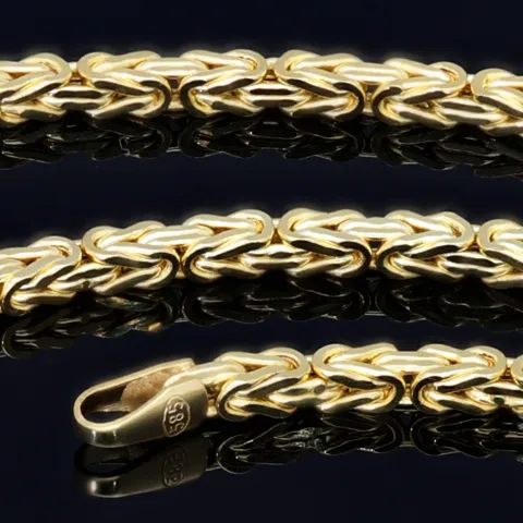 Königskette aus 14k 585 Gold (Gelbgold) in 2mm Stärke - Länge 65cm