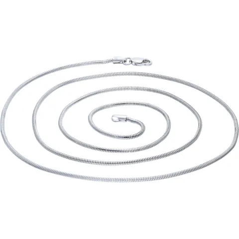Elegante Schlangenkette für Damen aus 585er (14k) Weißgold in 50 cm ca. 4,6g (Weißgoldkette)