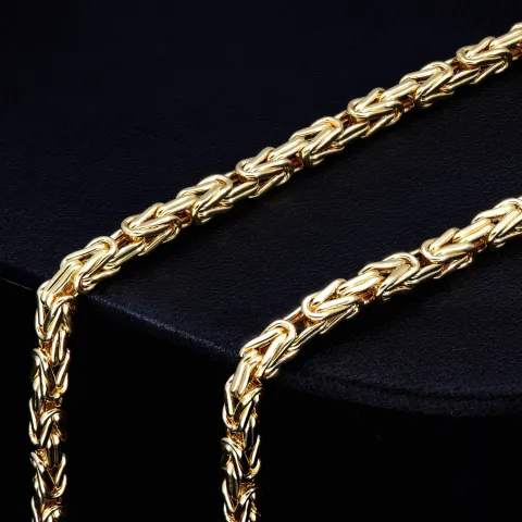 Königskette aus edlem 14K 585 Gold (Gelbgold) ca. 65 cm lang, 3,5 mm breit (ca. 19,5g)
