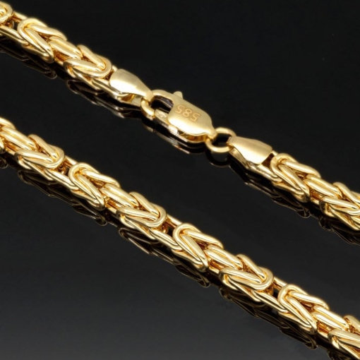 Der Preisbrecher: Königskette aus 14K 585 Gold (Gelbgold) - 55cm lang, 4 mm breit (ca. 20,2g)