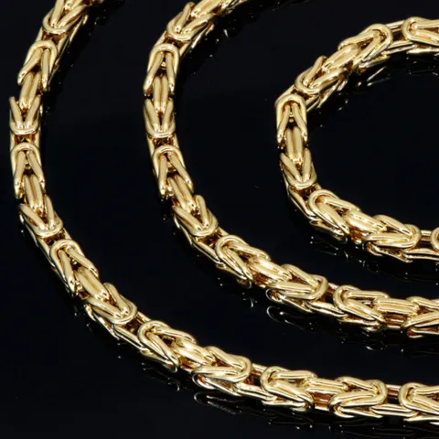 Der Preisbrecher: Königskette aus 14K 585 Gold (Gelbgold) - 55cm lang, 4 mm breit (ca. 20,2g)