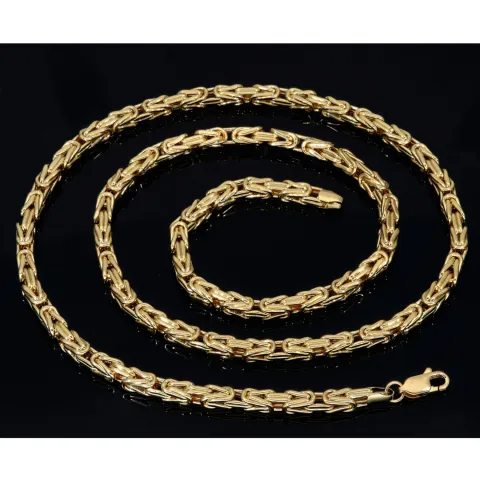 Der Preisbrecher: Königskette aus 14K 585 Gold (Gelbgold) - 55cm lang, 4 mm breit (ca. 20,2g)