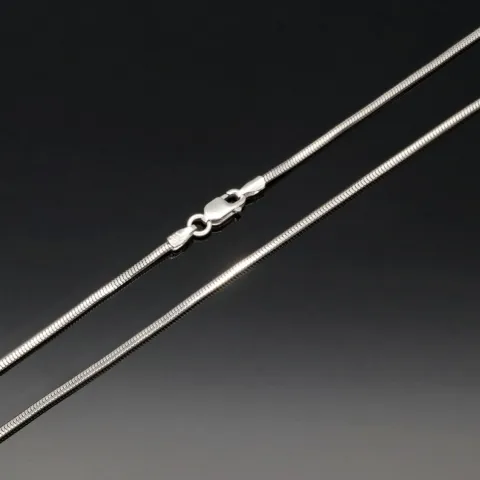 Glänzende Schlangenkette aus 585 14k Gold (Weißgold) in 55cm ca. 5,3g