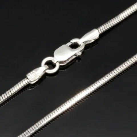 Glänzende Schlangenkette aus 585 14k Gold (Weißgold) in 55cm ca. 5,3g