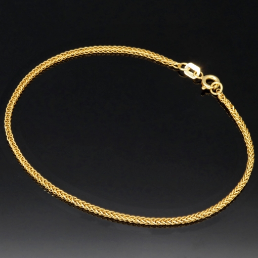 Goldarmband / Fuchsschwanzarmband in feinem Design aus glanzvollem 14K 585 Gold (Gelbgold) ca. 18 cm Länge