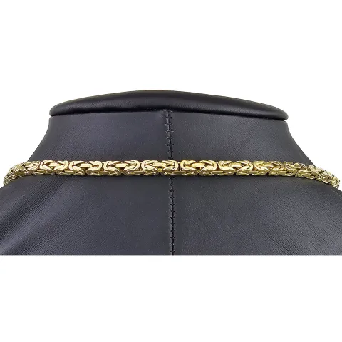 XXXL Ultralange, massive Königskette aus 585er Gelbgold (14k) 100cm lang (1 Meter), ca. 3,5 mm breit, 84,6g