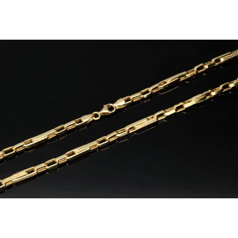 Hochwertig produzierte Ankerkette in Greco - Design aus edlem 585 / 14K Gold (ca. 9,4g, 66cm)
