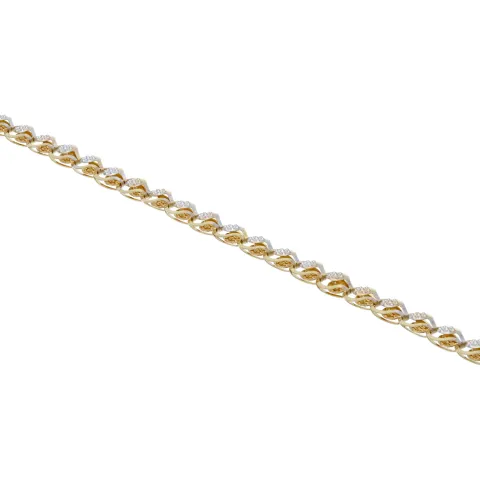 Damen-Designerkette in 585 (14k) Gelb- und Weißgold ca. 55 cm Länge