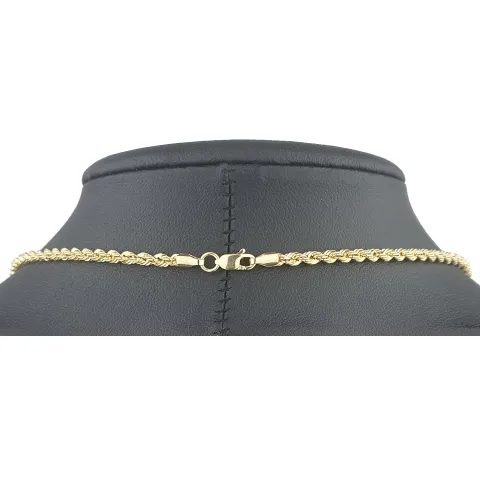 Hochwertig produzierte Kordelkette in ca. 50cm Länge aus funkelndem 585er Gold 14k ca. 2,5 mm Breite
