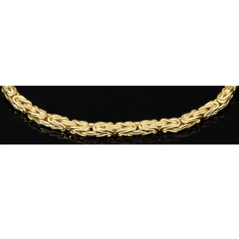 Funkelndes Königsarmband aus hochwertigem Gold (585er 14k Gelbgold ), 3mm breit, ca. 22cm lang