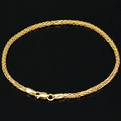 Goldarmband / Fuchsschwanzarmband in feinem Design aus hochwertigem 14K 585 Gold (Gelbgold) ca. 19cm Länge und 2mm Breite