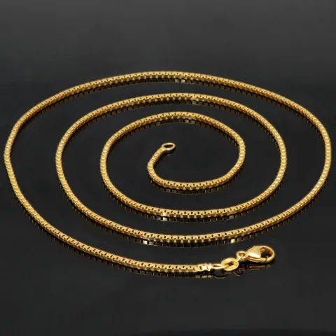Sehr schöne Venezianerkette aus exquisitem Gold (585 / 14k Gelbgold) in ca. 60cm, ca. 1,4 mm