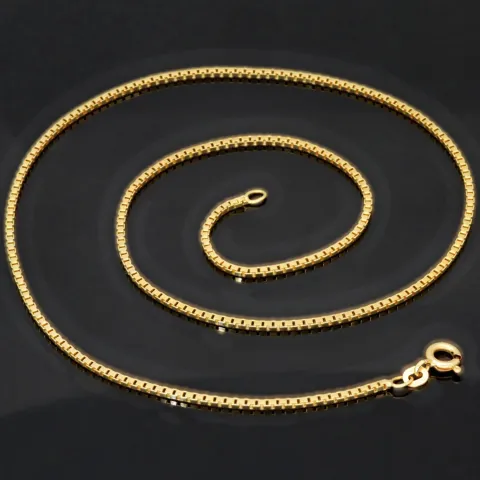 Sehr kurze, hochwertig produzierte Venezianerkette aus edlem Gold (585 / 14k Gelbgold ca. 5,8g) in ca. 42 cm, ca. 1,4 mm - für Kinder und sehr schlanke Damen geeignet
